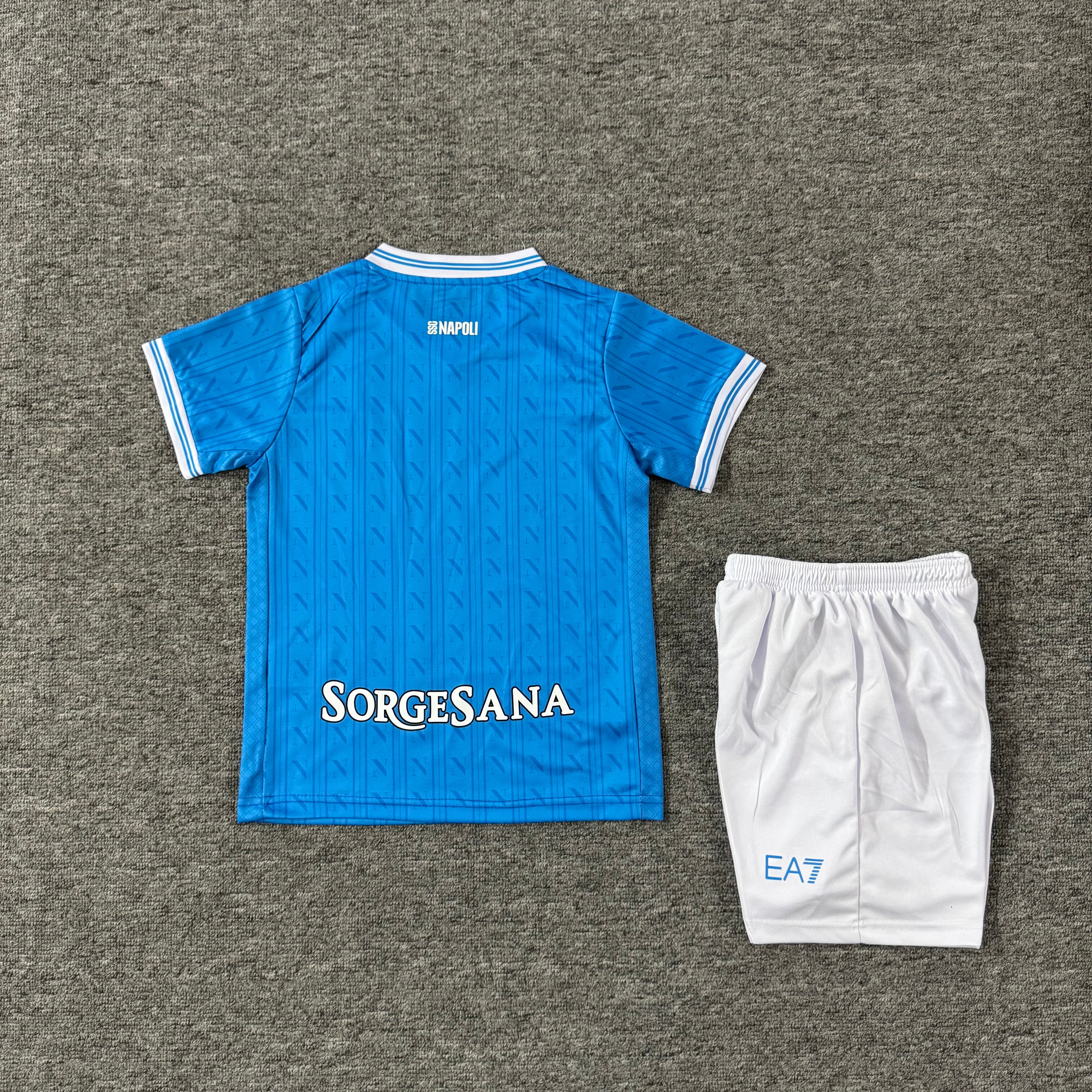 Ensemble de football enfant Naples domicile 2025/26 – vue 1