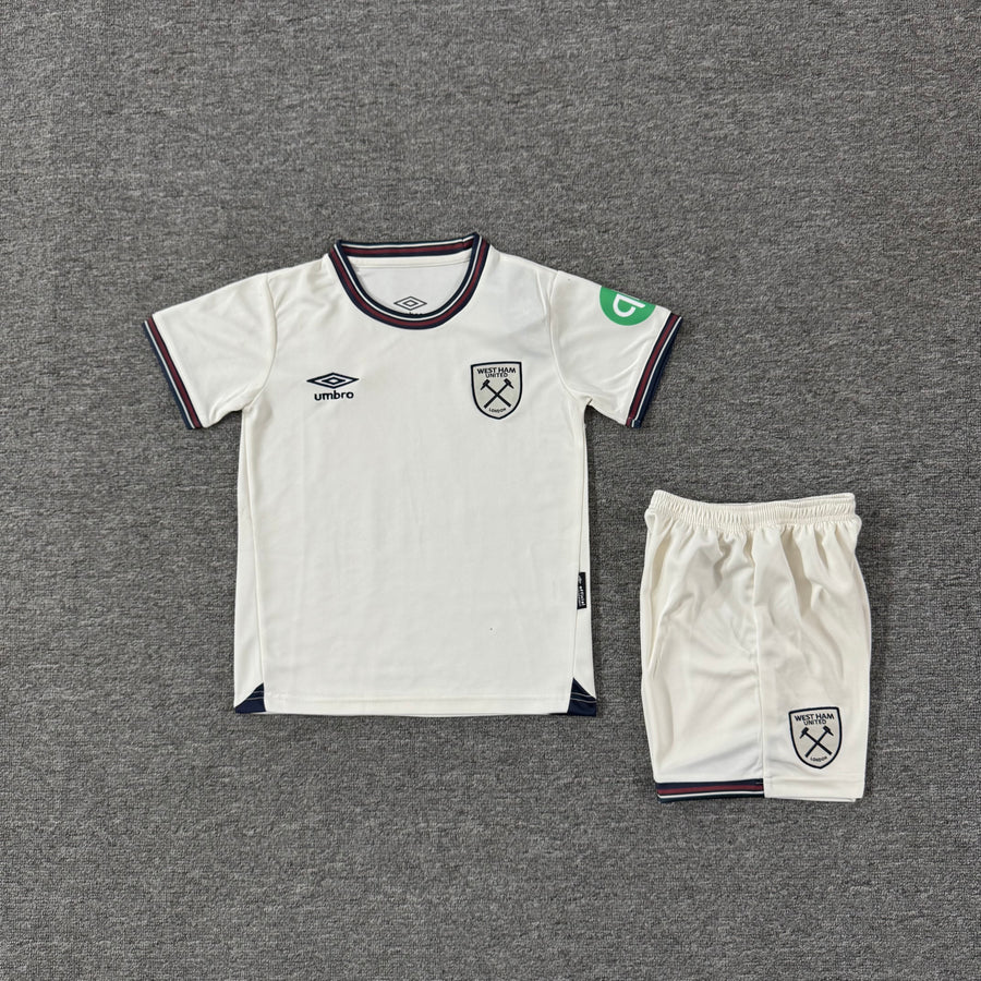 Ensemble de football enfant West Ham extérieur 2025/26 – vue 2