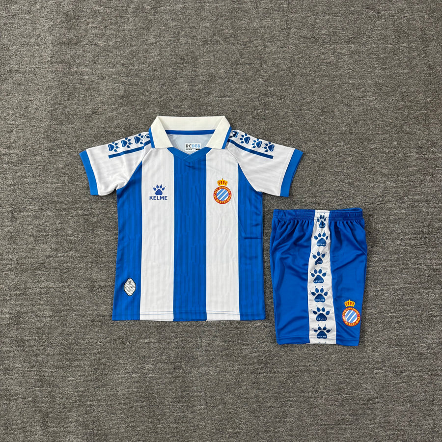 Ensemble de football enfant Espanyol domicile 2025/26 – vue 2