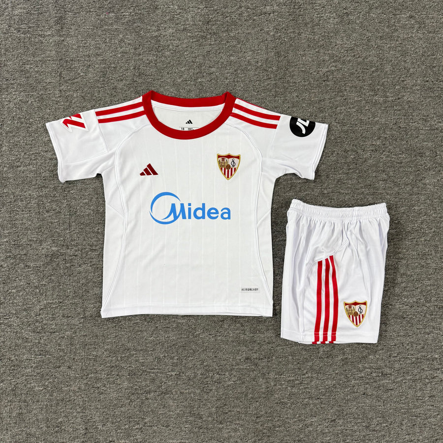 Ensemble de football enfant Séville domicile 2025/26 – vue 2