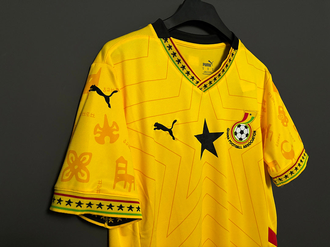 Maillot Ghana extérieur 2025 – jaune – vue 4